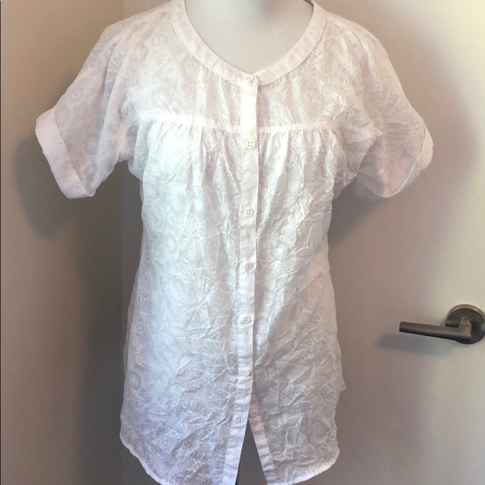 Exofficio white wrinkle shirt